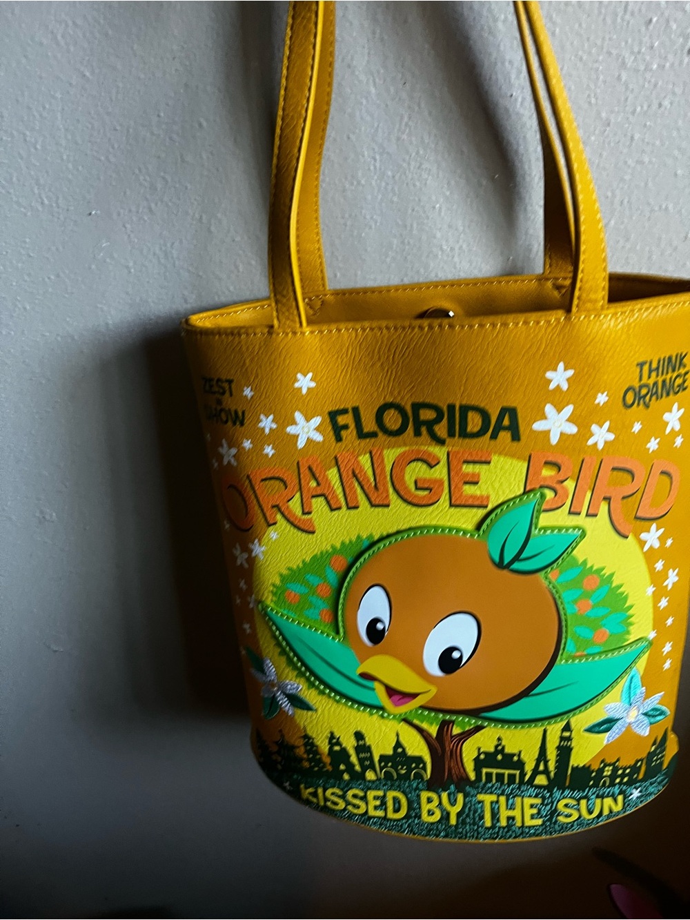Disney Satchel with Beige and Teal Character Lining